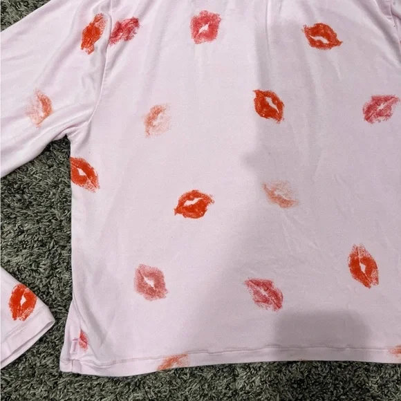 SKIMS Cherry Blossom Lipstick Super Cropped Long Sleeve Top Pink Women’s LARGE - Picture 8 of 8